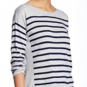 Fate. Lightweight sweater. Size XS. Casual. Career. Gray with navy stripes